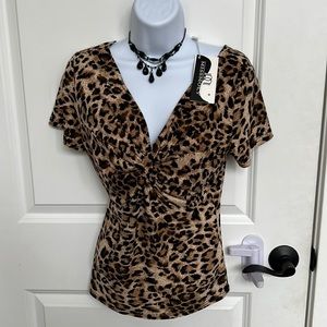 Miss Molly leopard top size M